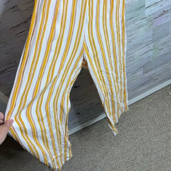 Faithfull The Brand Matese Yellow Stripe Jumpsuit Size 2 / xs - Picture 6 of 10
